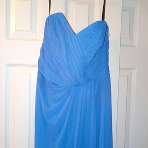 Dessy Collection Vibrant Blue Wedding Dress